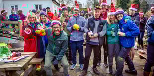 Fawr power as festive fell runners stride up Skirrid 