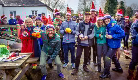 Fawr power as festive fell runners stride up Skirrid 
