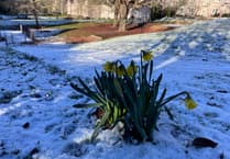Abergavenny buried beneath a light dusting of snow!