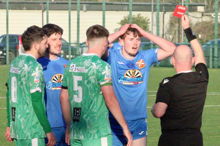 Aber were reduced to 10 men with some 60 minutes still to play