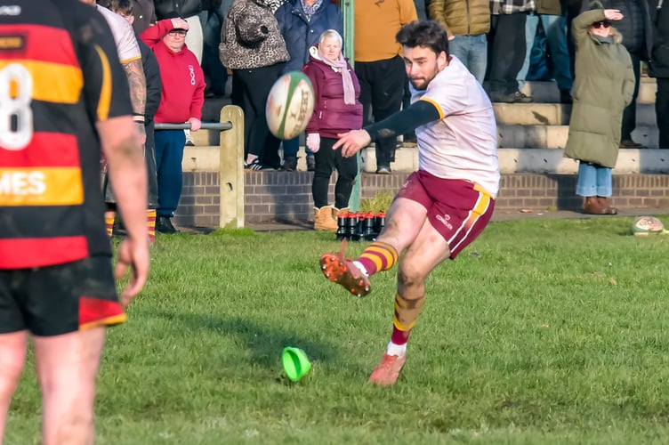 Dan Butler takes a penalty
