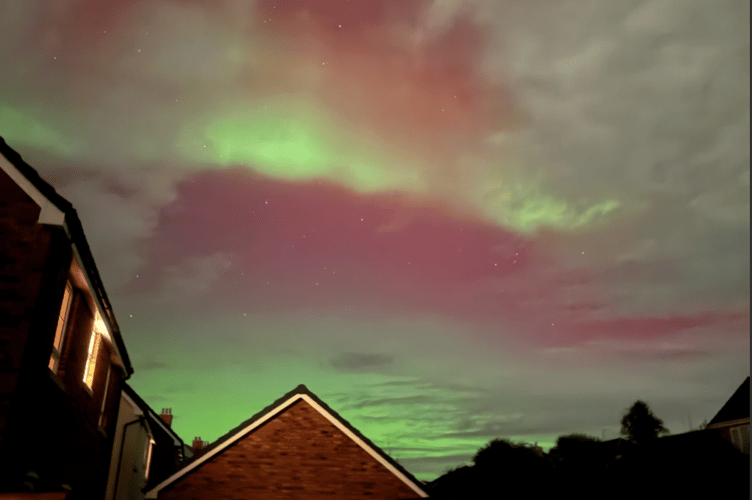 Northen Lights seen in Portskewett, captured by Rio Owen