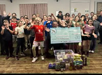 Abergavenny Pantomime  Company donates £200 to food bank