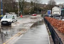 A40 Abergavenny flooded, diversions in place