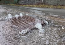 WATCH: Overflowing drain causes flooding chaos on the Old Hereford Road