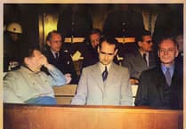 Did Rudolf Hess father a son while staying in Abergavenny?