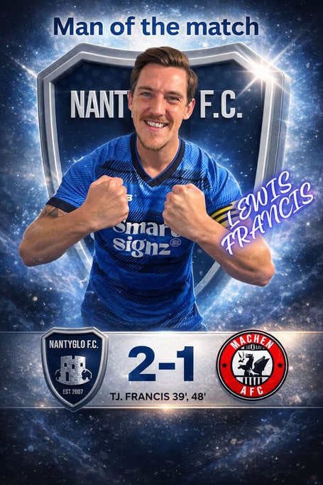 Lewis Francis was Man of the Match for Nantyglo