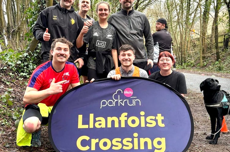 Abergavenny Garden Centre and Digby's cafe staff were among those taking part in the Llanfoist Crossing parkrun on Saturday