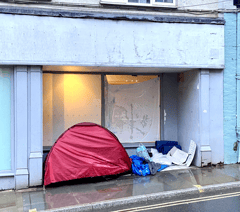 Council has "offered" homeless tent man help