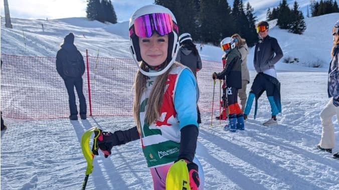 Millie skis to Welsh title on Swiss slopes