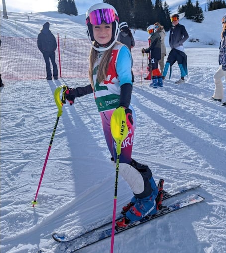 Ski star Millie Rogers took the Welsh U14 slalom title