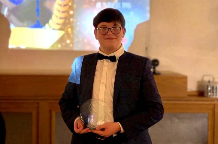 Roy Johns winner of the best supporting junior actor award for his role as Roosevelt in Annie