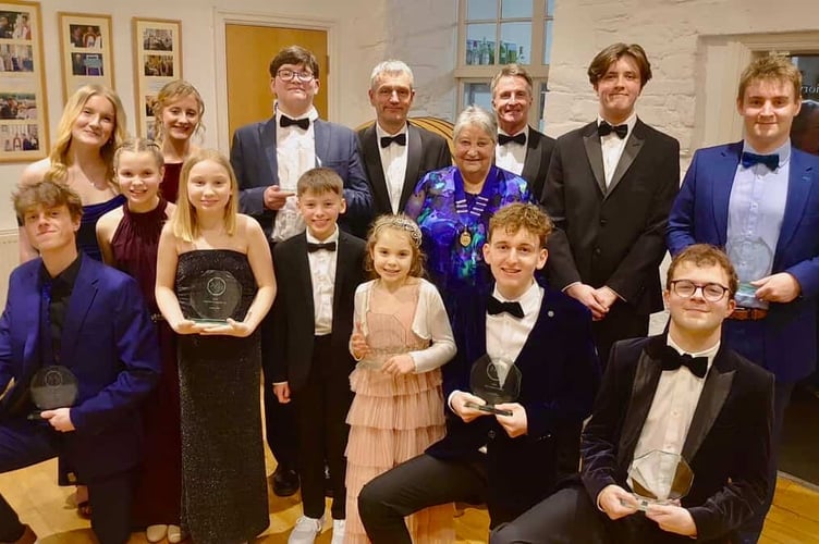 Some of the winners of this year's awards with  Jane Griffith - winner of the Bernard Zavishlock award for Outstanding Contribution to Amateur Theatre