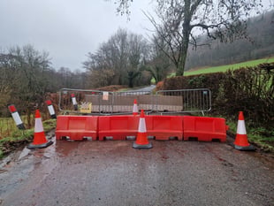 Cwmyoy road closed after landslide