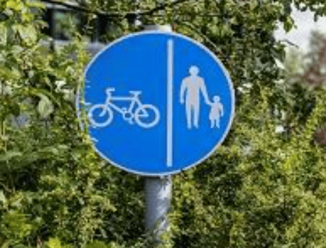 Active travel route sign