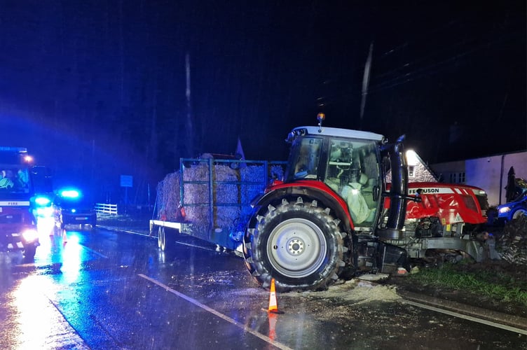 Police and the ambulance services also assisted at the scene of the collision