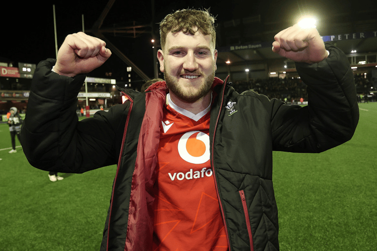 Evan Minto was celebrating a Wales victory on Friday night. File photo: Dragons