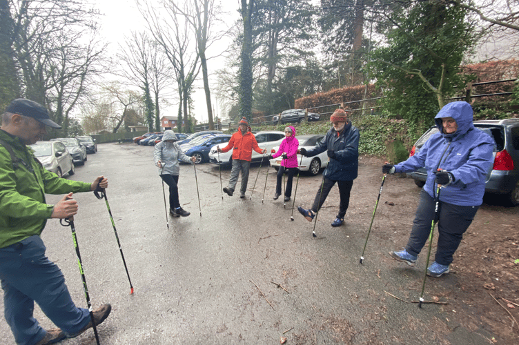 Nordic walking llanfoist crossing