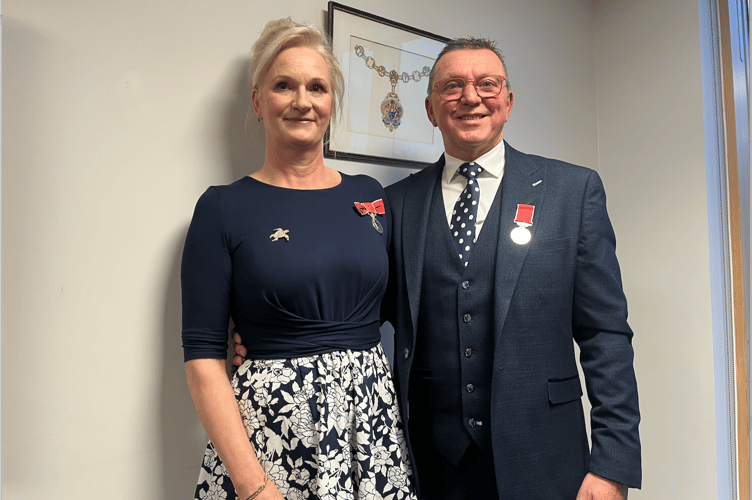 Tina and John Berry were awarded British Empire Medals 