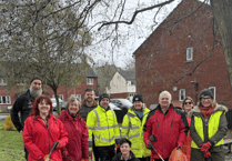 MP rolls up her sleeves on 'repeated' litter reports on Abergavenny estate