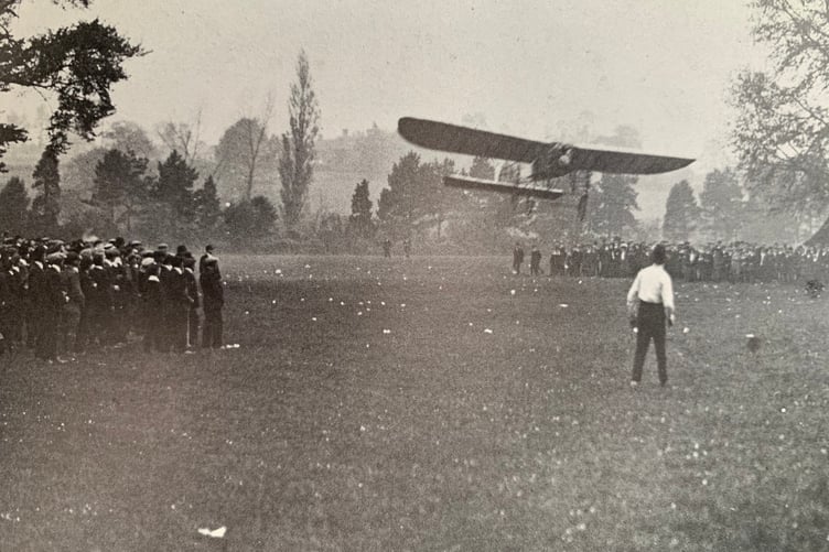 An old time flying display at Bailey Park