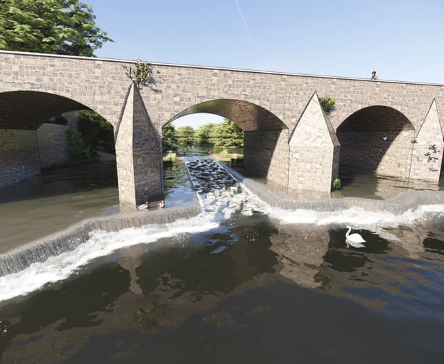 New fish pass at Llanfoist Bridge