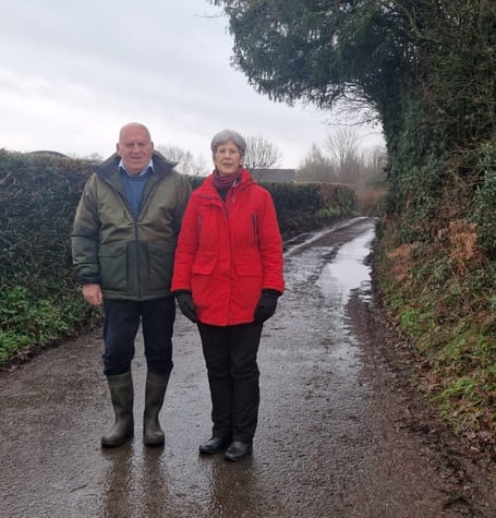 Kelvin and Brenda Vater on Banal Lane 