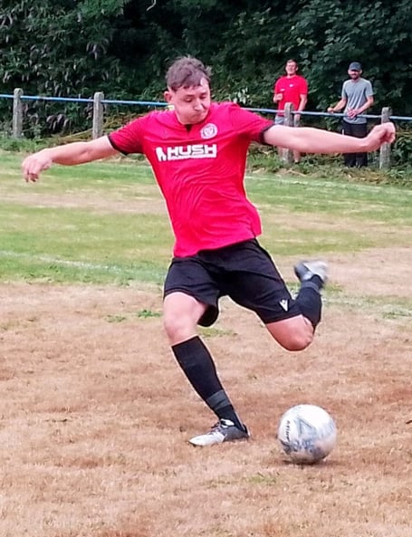 Owen Vaughan scored twice for Mardy