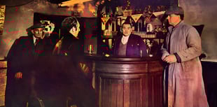 

A drinking man’s game in old Abergavenny! 