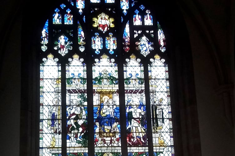 The stained glass at St Mary's