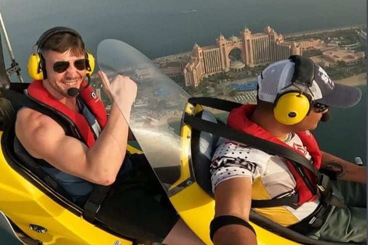 Brad in the sky over Dubai