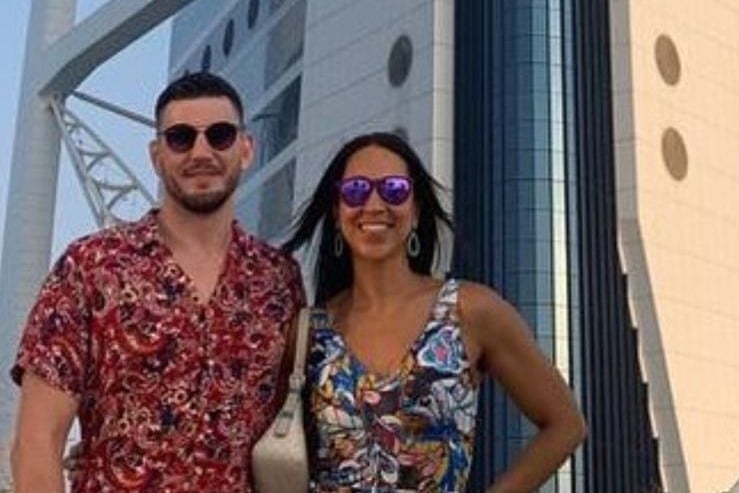 Brad and his wife in Dubai