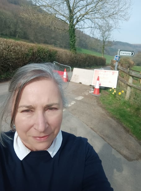 Rachel Buckler llantony road block