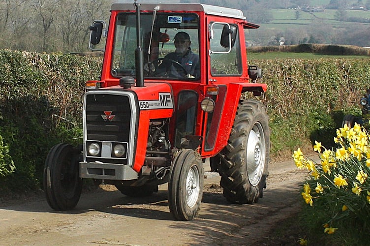 Ferguson maestro Peter Aston with his Massey 550