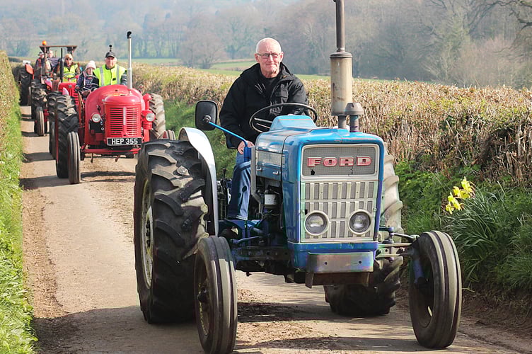 Dormington's Clive Huffer on his Ford 3000