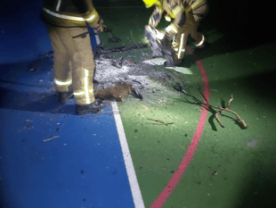 "Deliberate" fire at new Blaenavon sports court