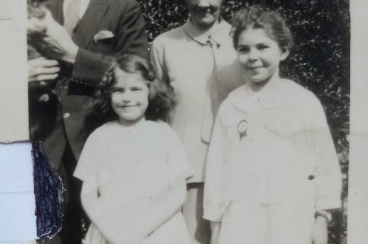 George's father, Ellena, Eileen and Mary at home in Park Street.
