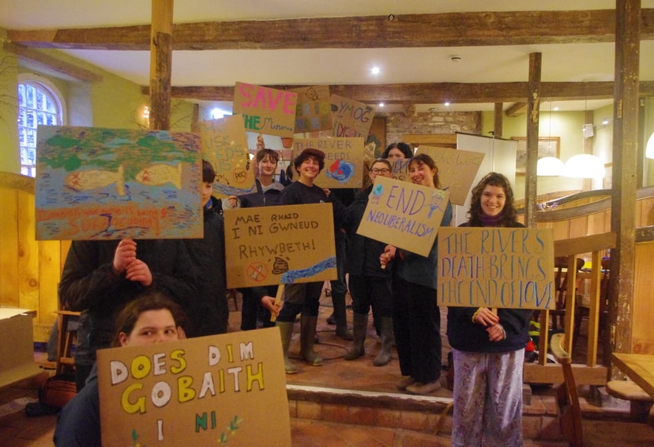 Young people raising their voices and demanding the Usk is protected 