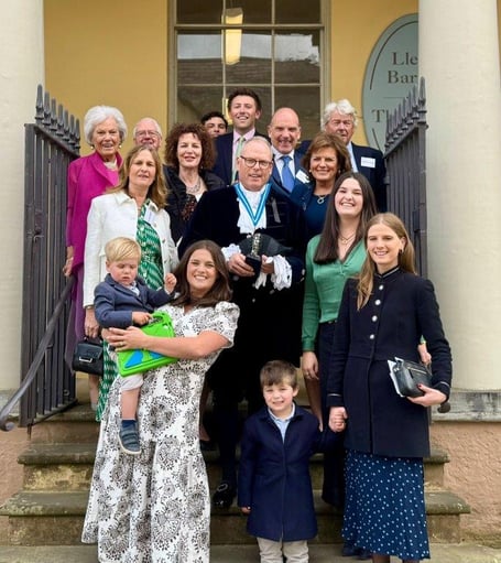 High Sheriff of Powys William Watkins outside the Judge's Lodging in Presteigne