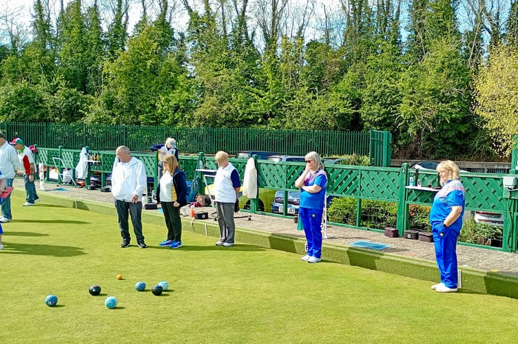 Abergavenny bowlers enjoyed the sunshine at St Martin's in Hereford
