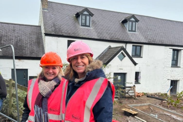 Susan and Gaynor at Greenmeadow Community Farm in Cwmbran