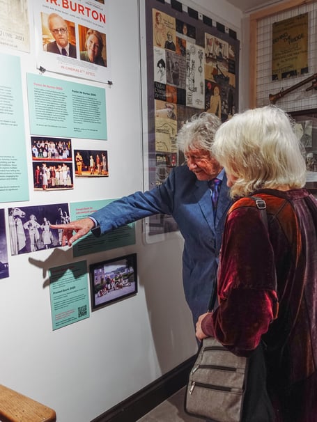 Taking a look at the new exhibtion at Theatr Brycheiniog