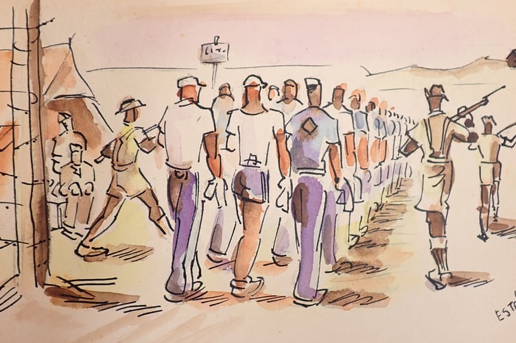 Scenes from a WWII sketch book