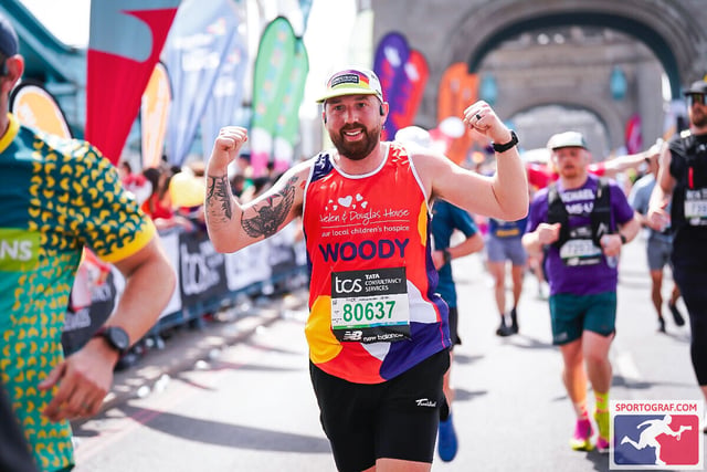 Woody finishes London marathon for charity