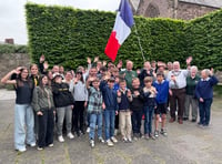 The French fly the flag in Abergavenny 