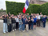 The French fly the flag in Abergavenny 