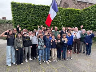 The French fly the flag in Abergavenny 