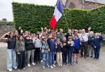 The French fly the flag in Abergavenny