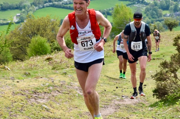 It was hard work going up in the Cwmdu Fell Race