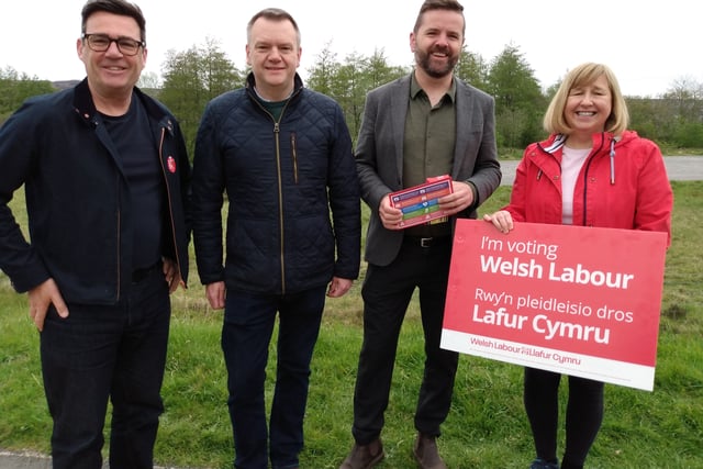 Andy Burnham meets candidates in Blaenavon